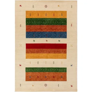 benuta Wollteppich Jamal, rechteckig, Höhe: 6 mm, Kunstfaser, Berber, Ethno-Style, Wohnzimmer beige|bunt