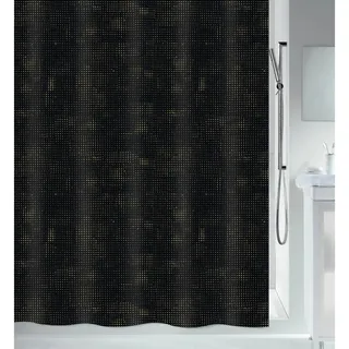 Spirella Duschvorhang Georges 120 x 200 cm schwarz gold