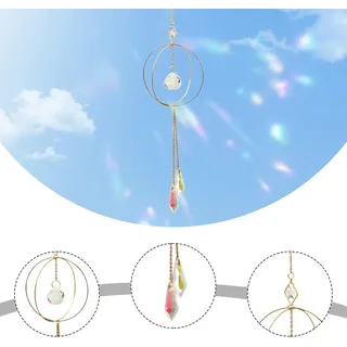 FELIXLEO Dekohänger Sonnenfänger Kristall Hanging Windspiel Regenbogen Kristalle Anhänger
