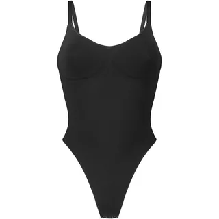 Hunkemöller Nahtlos betonender Body mit hohem Beinausschnitt - caviar - L - L