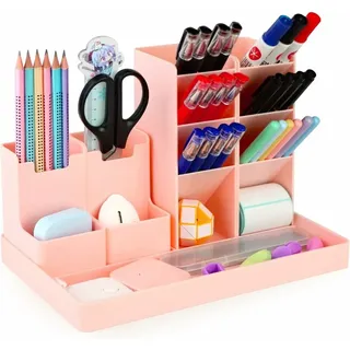 Schreibtisch-organizer, 5-teiliges Multifunktionales Stiftehalter-set, Schreibtisch-organizer Aus Kunststoff Für Kinder-schreibwaren, Büro, Zuhause, Schule
