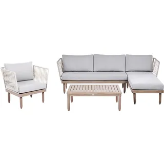 Beliani Cremona Set 4-tlg. Braun/Grau