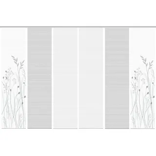 VISION S Schiebegardine GRASIL, halbtransparent, Höhe 260 cm, grau