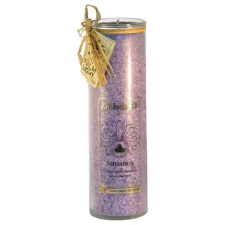 Palm Light Chakra Kerze – violett, 20cm, 100 Std. Brenndauer, in Kristalloptik, Hochwertig für Innen & Außen