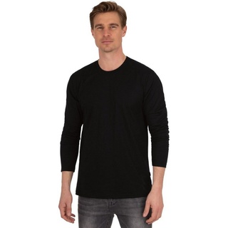 Trigema T-Shirt TRIGEMA Langarmshirt aus 100% Baumwolle (1-tlg) schwarz