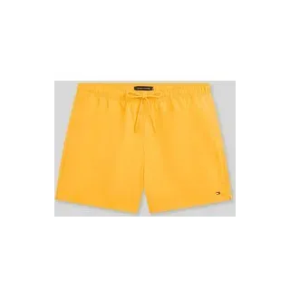 Regular Fit Badehose mit Logo Stitching, GELB, M