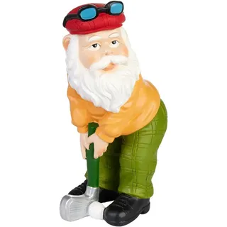 Brubaker Gartenzwerg Golfer mit Schläger 23 cm Bunt