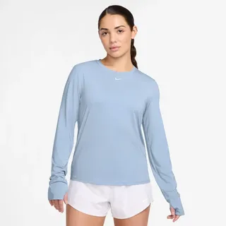 Nike One Classic Dri-FIT Langarmshirt Blau/Weiß S