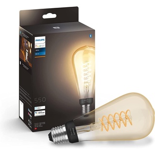 Philips Hue White E27 Lampe Filament Giant Edison, Vintage-Design, dimmbar, warmweißes Licht, steuerbar via App, kompatibel mit Amazon Alexa (Echo, Echo Dot)