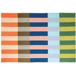 Kelimteppich Blocks bunte Streifen mehrfarbig 140x1.5 cm