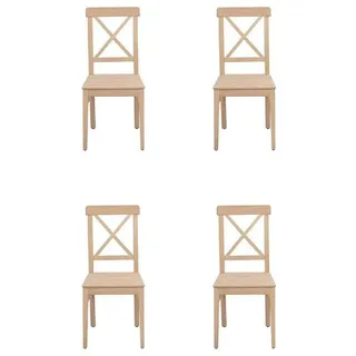 JVmoebel Stuhl Esszimmerstuhl 4x Stühle Holzstuhl Luxus Einsitzer Ohne Armlehne (4 St), Made in Europa braun
