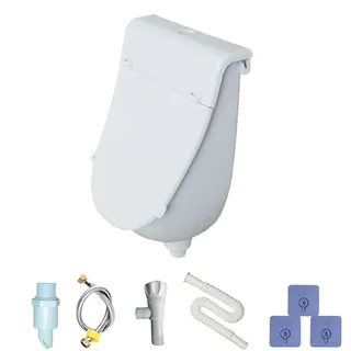 Außen Pissoir, Outdoor Wandmontierter Urinableiter, Wand Abfluss für Garten, Spülung Überlaufsicher Urinal mit Deckel, Überlaufsicheres Urinal für Kinder Camping Wohnwagen Garage Hinterhof
