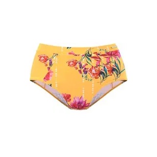 SUNSEEKER Highwaist-Bikini-Hose Damen gelb-bedruckt Gr.40