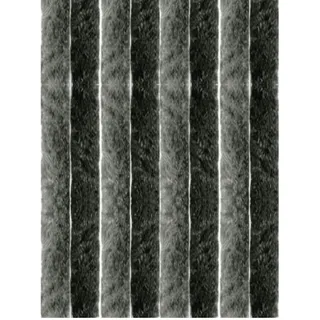 arsvita Flauschvorhang 56x185 Unistreifen anthrazit - schwarz