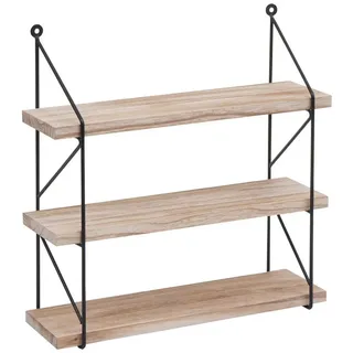 PROREGAL® Wandregal Hängeregal mit 3 Regalböden, 40 oder 60 cm breit, Farbe, Industrial, drei Ablageflächen, einfache Wandmontage und einfach schick 40 cm x 40 cm x 13 cm