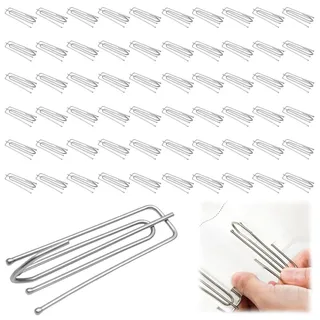 60 Gardinenhaken Metall, Gardinenhaken Edelstahl Vorhanghaken für Schienen | Faltenhaken Curtain Hooks, Gardinen Haken Zum EinhäNgen, Haken Gardinen für Vorhänge Türvorhänge Duschvorhänge