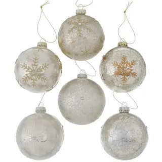 BOLTZE Weihnachtsbaumkugel Glinda Weihnachtskugel sortiert 8cm (1 Stück) weiß
