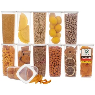 uandu home Vorratsdose Vorratsdosen mit Deckel Luftdicht, Vorratsbehälter Set, BPA Frei, (Vorratsbehälter Set, Aufbewahrungsbox Küche, Luftdichte Aufbewahrungsbox im Set inkl.