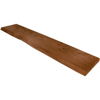 Sam Steckboard mit Baumkante Wandregal Akazie massiv nussbaum lackiert 100 x 20 Amanda