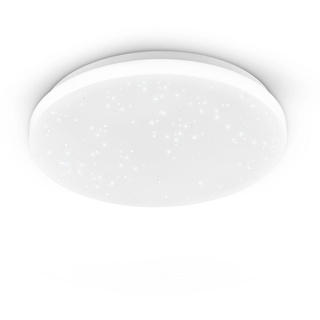 EGLO Deckenlampe Pogliola-S, Ø 31 cm, Kristalleffekt LED Deckenleuchte, Wohnzimmerlampe, Lampe weiß, Kinderzimmerlampe, Küchenlampe, Bürolampe