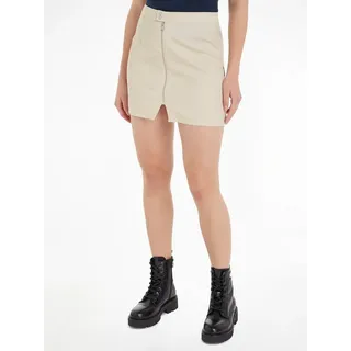 Tommy Jeans Minirock TJW STRUCTURED CARGO MINI SKIRT Webrock in strukturierter Qualität, Cargo Form beige L (40)