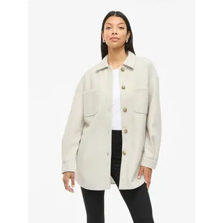 VILA Vikimmi SHIRT L/S JACKET - Noos, Super Light Natural Mel, XS