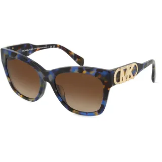 Michael Kors MK2182U Damen-Sonnenbrille Vollrand Butterfly Acetat-Gestell, blau