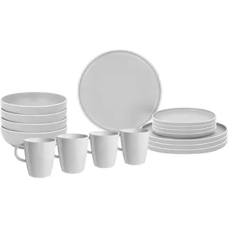 Brunner Dolomit Stone Touch Geschirr Set 16-tlg. weiß