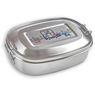 SIGIKID 25100 Edelstahl Brotdose Hund Green Lunchbox BPA-frei Mädchen und Jungen Lunchbox empfohlen ab 2 Jahren edelstahl