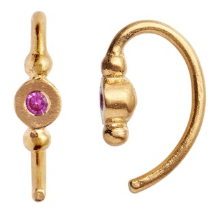 Petit Bon-Bon Pink Zircon Earring Piece - Vergoldet-Silber Sterling 925 - Onesize - STINE A Jewelry