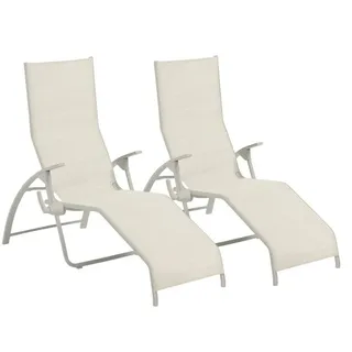 KETTLER Wellnessliege Kettler Tampa Set 2x Bäderliege Weiß Saunaliege Gesundheitsliege