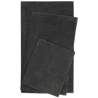 WECON HOME Basics Badematte »Balu«, Chenille, waschbar, rutschfest, schnell trocknend, weich, Badteppich, grau