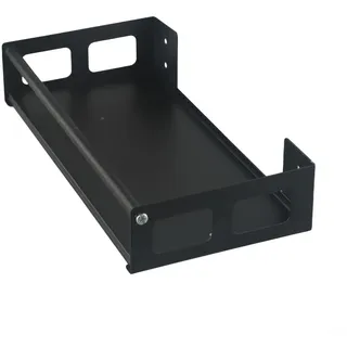 Gewürzregal zur Wandmontage, stabiler Edelstahl-Organizer für Zuhause und Büro, Schwarz + 25 cm