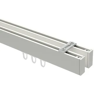 Interdeco Vorhangstange Smartline Paxo 2-läufig Ø 14 mm 300 cm Weiß
