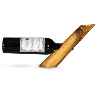 Levandeo® Weinflaschenhalter, Weinflaschenhalter Holz Olivenholz H25cm Flaschenhalter Weinhalter