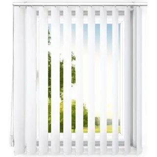 time4blinds, Lamellenvorhang, Vertikaljalousie, Vorhang, Klassisch weiß, 200x160cm - Weiß