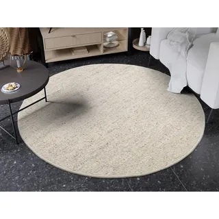OCI DIE TEPPICHMARKE Teppich FAVORIT, rund, Höhe: 12 mm, Handweb-Teppich aus Indien, handgewebt, hochwertig verarbeitet beige Ø 250 cm x 12 mm