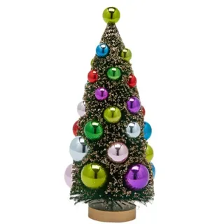 Magie di Natale Weihnachtsbaum mit bunten Kugeln Deko für Innen grün (groß)