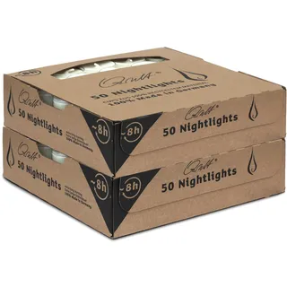 Qult Farluce Teelichter in Kunststoffhülle - Rußfrei - unbeduftet - Nightlights und Maxilights (Qult Farluce Nightlights, 2)