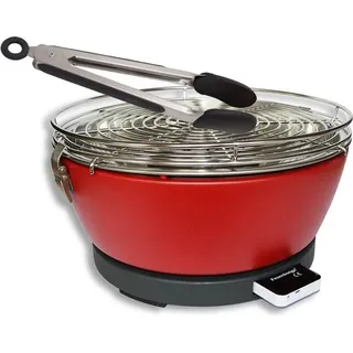 Feuerdesign Vesuvio, Grill, Holzkohle, 1 Zone(n), 33 cm, 4 Person(en), Tisch - Rot