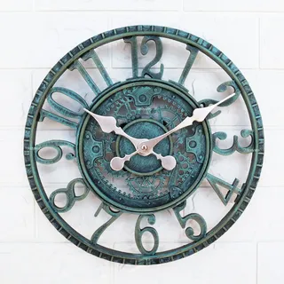 Dixtime Orologio Da Parete 3D Design Astratto, Blu Menta Turchese, Silenzioso, 20x34 Cm, Made In Germany - 3