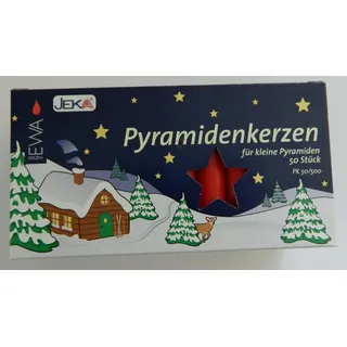 EWA Kerzen Pyramidenkerzen 50 Stück 7 cm rot
