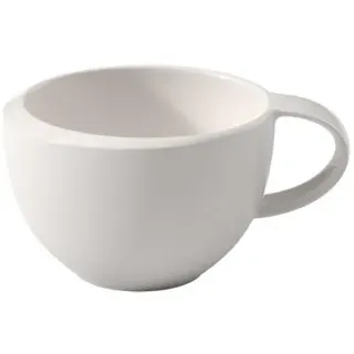 Villeroy & Boch - New Moon Mokka/Espressoobertasse, formschöne Tasse mit Henkel für Espresso und Mokka, Premium Porzellan, spülmaschinengeeignet, 90 ml, Porzellan, Weiß, 1 Stück (1er Pack)