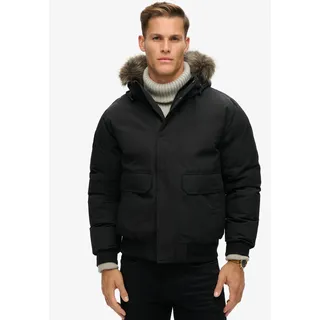 Superdry Everest Faux Fur Bomberjacke schwarz L