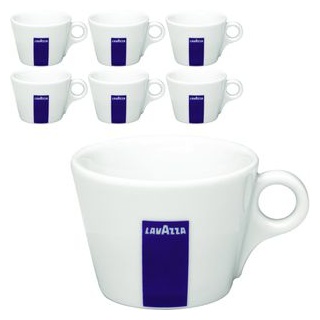 Lavazza Kaffeetassen Cappuccino 20002131, 165 ml, Porzellan, weiß, 6 Stück