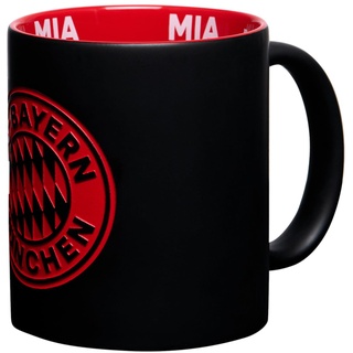 FC Bayern München Tasse Logogravur Schwarz