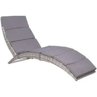 vidaXL Sonnenliege 159 x 57 x 76 cm Grau
