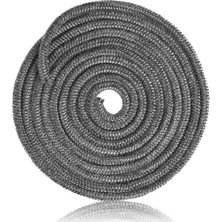 Dichtungsschnur aus Glasfaser 8mm x 2,5m, Feuerfestes Dichtungsband, Kamindichtung Ofendichtband, Feuerfestes Kamin Dichtband & Ofenrohr Dichtung für Kaminofen, Kamintür, Smoker, Ofendichtschnur