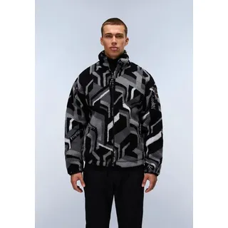 Napapijri Fleecepullover T-FIEMME mit hohem Stehkragen, wärmendes und atmungsaktives Polyester grau XL (54)
