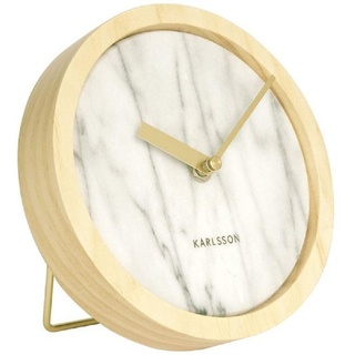 Karlsson Uhr Tischuhr Plug Marble Weiß